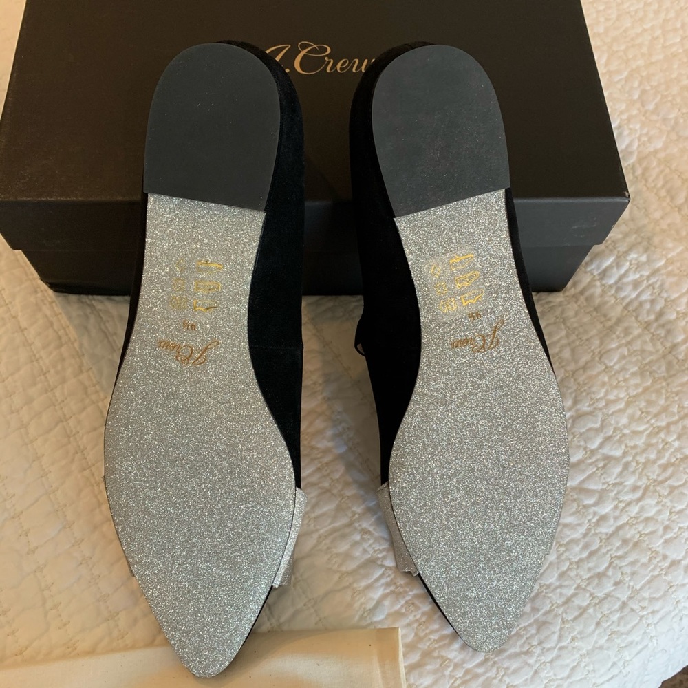 NWT J. Crew Velvet Marina Mary Janes Size 9.5 - Picture 6 of 8